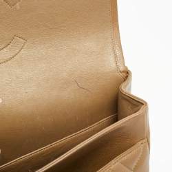 Pre Owned Chanel Brown Quilted Caviar Leather Maxi Classic Double Flap Bag