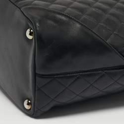 Pre Owned Chanel Black Quilted Leather Large Cambon Ligne Tote