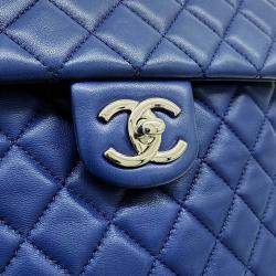 Pre Owned Chanel Blue Leather Urban Spirit Backpack