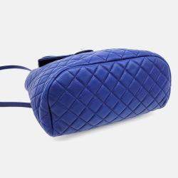 Pre Owned Chanel Blue Leather Urban Spirit Backpack