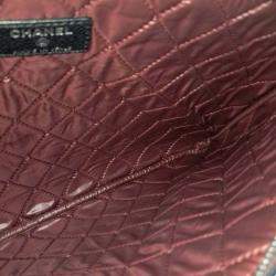 Pre Owned Chanel Black Leather Caviar Clutch New Medium