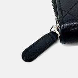 Pre Owned Chanel Black Leather Caviar Card Holder