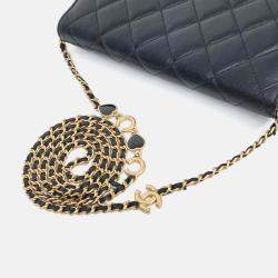 Pre Owned Chanel Black Lambskin Leather Lambskin WOC Mini Crossbody Bag