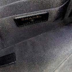 Pre Owned Chanel Black Patent Leather patent pouch