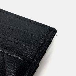Pre Owned Chanel Black Leather Caviar Card Holder