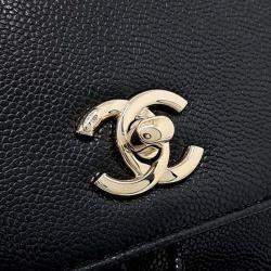 Pre Owned Chanel Black Leather Caviar Business Affinity Backpack