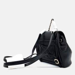 Pre Owned Chanel Black Leather Caviar Business Affinity Backpack