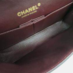 Pre Owned Chanel Black Lambskin Leather Lambskin Classic Medium