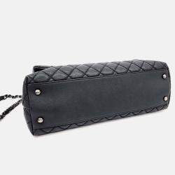 Pre Owned Chanel Grey Leather Caviar Coco Handle