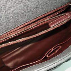 Pre Owned Chanel Grey Leather Caviar Coco Handle