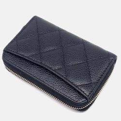 Pre Owned Chanel Black Caviar Leather Caviar Card Holder