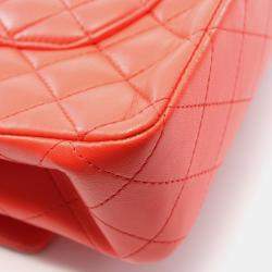 مملوكة مسبقًا حقيبة كتف شانيل قلاب مزدوجة متوسطة جلد أحمر