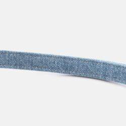 Pre Owned Chanel Flap Blue Denim Shoulder Bag