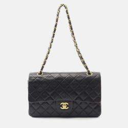 Pre Owned Chanel Classic Double Flap Medium Leather Shoulder Bag