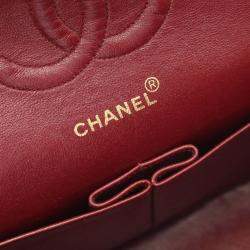 Pre Owned Chanel Classic Double Flap Medium Leather Shoulder Bag
