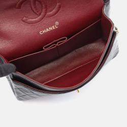 Pre Owned Chanel Classic Double Flap Medium Leather Shoulder Bag