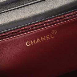 Pre Owned Chanel Flap Black Leather Shoulder Bag