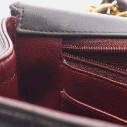 Pre Owned Chanel Mademoiselle Deca Black Lambskin Leather Crossbody Bag