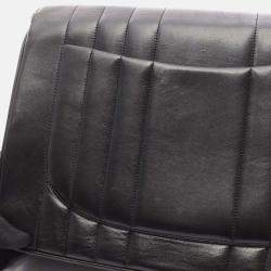 Pre Owned Chanel Mademoiselle Deca Black Lambskin Leather Crossbody Bag