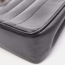 Pre Owned Chanel Mademoiselle Deca Black Lambskin Leather Crossbody Bag