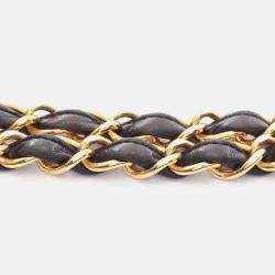 Pre Owned Chanel Mademoiselle Deca Black Lambskin Leather Crossbody Bag