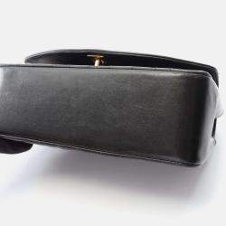 Pre Owned Chanel Diana Black Leather Shoulder Bag