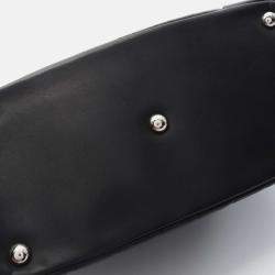 Pre Owned Chanel Cambon Ligne Black Leather Tote Bag