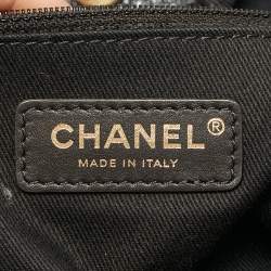 Pre Owned Chanel Grey Straw Large Deauville Shopper Tote