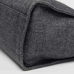 Pre Owned Chanel Grey Straw Large Deauville Shopper Tote