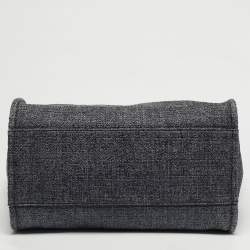 Pre Owned Chanel Grey Straw Large Deauville Shopper Tote