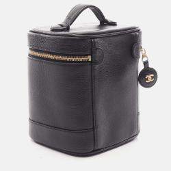 Pre Owned Chanel CC Black Leather Vanity Clutch