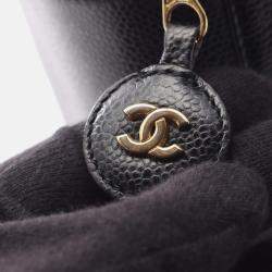 Pre Owned Chanel CC Black Leather Vanity Clutch