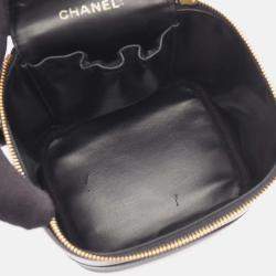 Pre Owned Chanel CC Black Leather Vanity Clutch