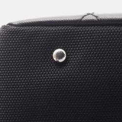 Pre Owned Chanel Paris Biarritz Black Quilted Coated Canvas Tote Bag