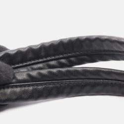 Pre Owned Chanel Paris Biarritz Black Quilted Coated Canvas Tote Bag