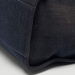 Pre Owned Chanel Navy Blue Denim Large Deauville Shopper Tote