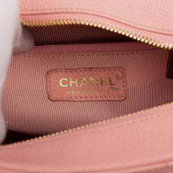 Pre Owned Chanel Pink Quilted Caviar Timeless Shoulder Bag