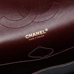 Pre Owned Chanel Black Jumbo Classic Caviar Double Flap