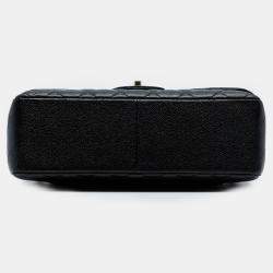 Pre Owned Chanel Black Jumbo Classic Caviar Double Flap
