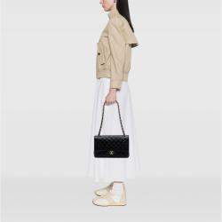 Pre Owned Chanel Black Jumbo Classic Caviar Double Flap