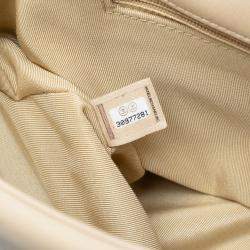 Pre Owned Chanel Beige Large Lambskin 19 Flap