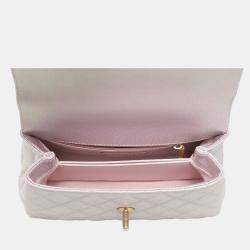 Pre Owned Chanel Iridescent Caviar Quilted Mini Coco Handle Bag