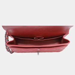 Pre Owned Chanel Caviar Jumbo Classic Double Flap Bag