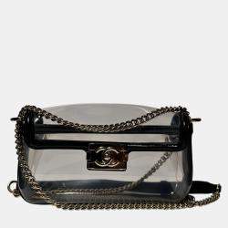 Pre Owned Chanel Naked Sand by the Sea Vinyl Bag