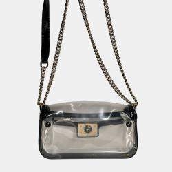 Pre Owned Chanel Naked Sand by the Sea Vinyl Bag