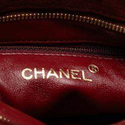 Pre Owned Chanel Red CC Quilted Suede Tassel Crossbody