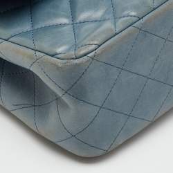 مملوكة مسبقًا Chanel Blue Quilted Leather Jumbo Classic Double Flap Bag