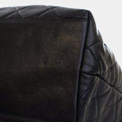 Pre Owned Chanel Black Reissue Quilted Caviar Messenger Flap
