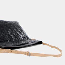 Pre Owned Chanel Black Reissue Quilted Caviar Messenger Flap