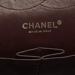 Pre Owned Chanel Black Quilted Caviar Leather Jumbo Classic Double Flap Bag